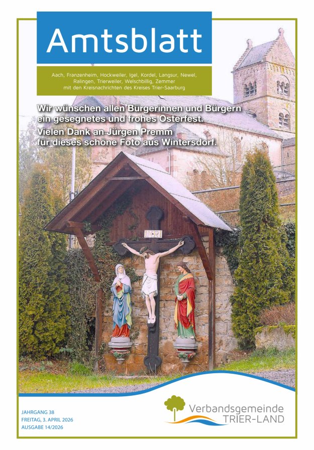 Amtsblatt VG Trier-Land Titelblatt 14/2026