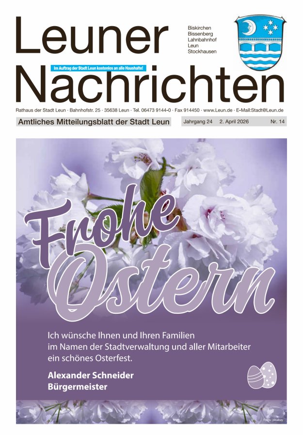 Leuner Nachrichten Titelblatt 14/2026
