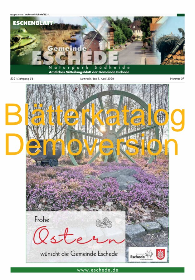 Eschenblatt Titelblatt 07/2026