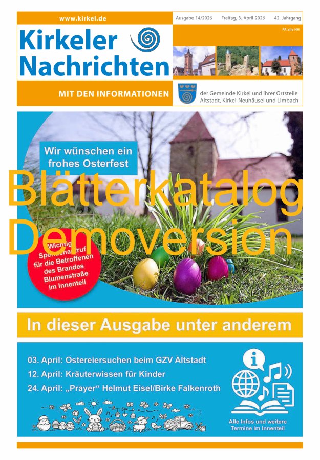 Kirkeler Nachrichten Titelblatt 14/2026