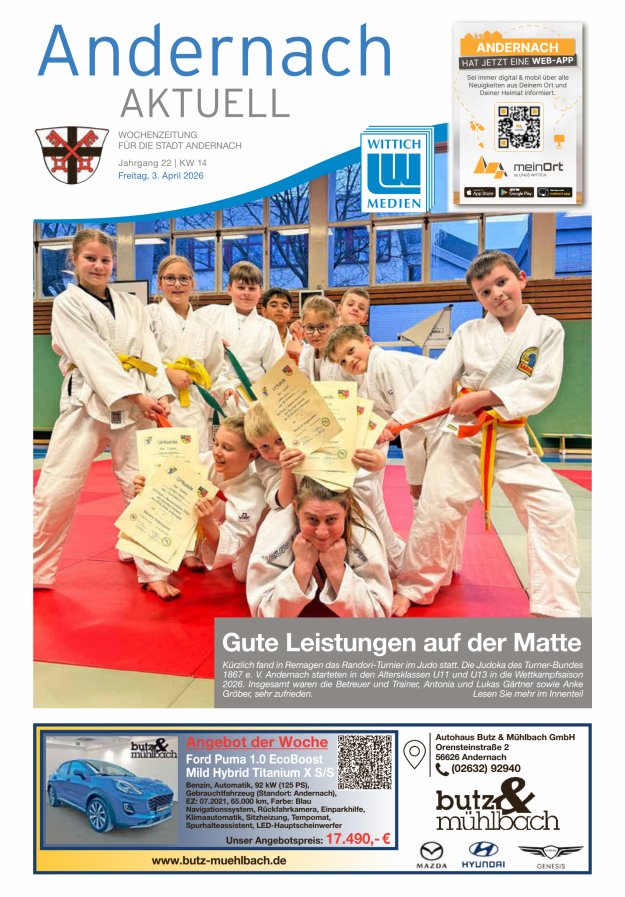 Andernach aktuell Titelblatt 14/2026