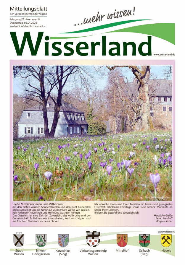 Mitteilungsblatt Wissen - Wisserland...mehr wissen! Titelblatt 14/2026