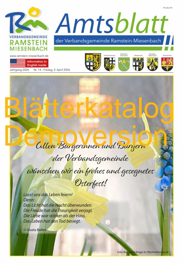Amtsblatt VG Ramstein-Miesenbach Titelblatt 14/2026