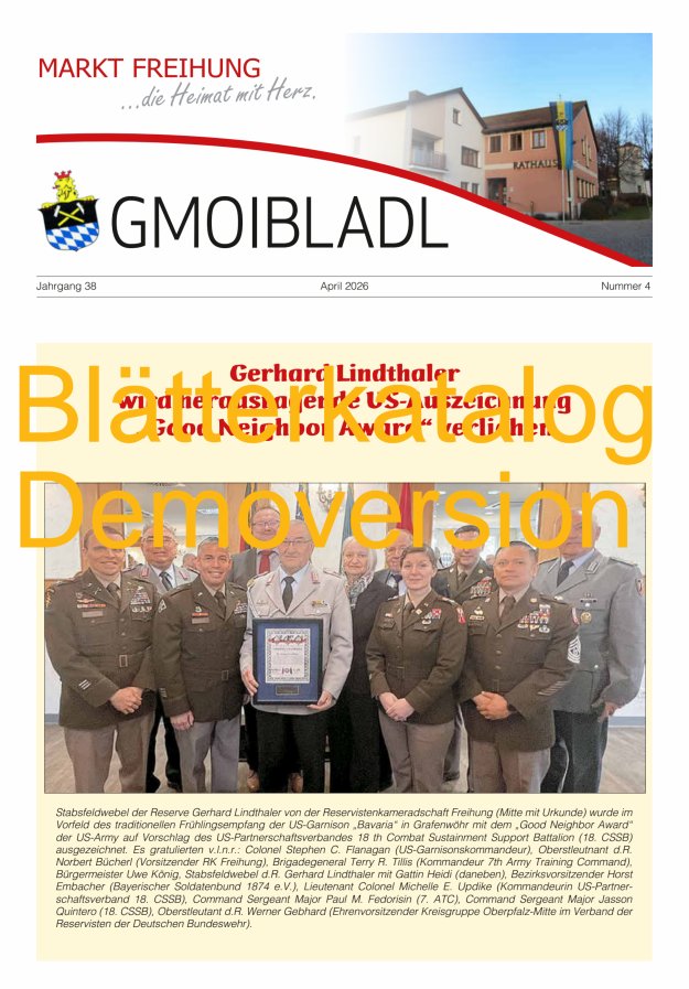 Markt Freihung Mitteilungsblatt Titelblatt 04/2026