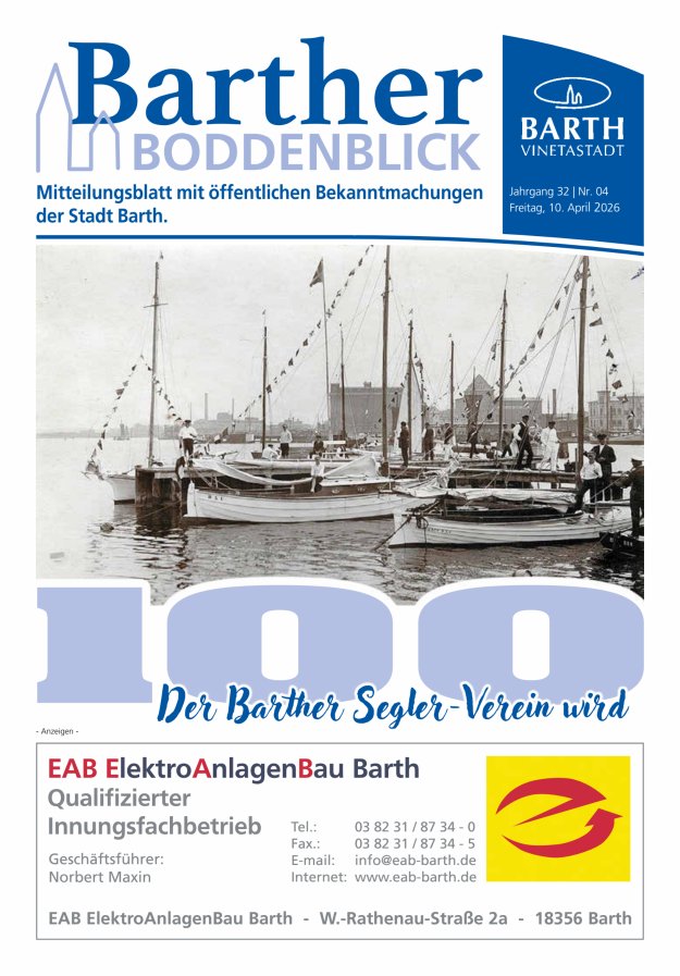 Barther Boddenblick Titelblatt 04/2026
