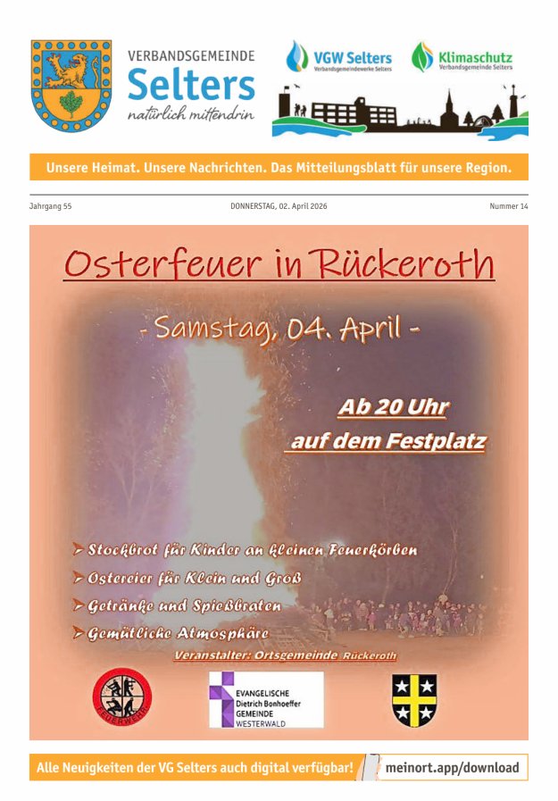 Unsere Verbandsgemeinde Selters Ww Titelblatt 14/2026