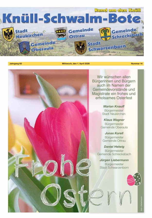 Knüll-Schwalm-Bote Titelblatt 14/2026