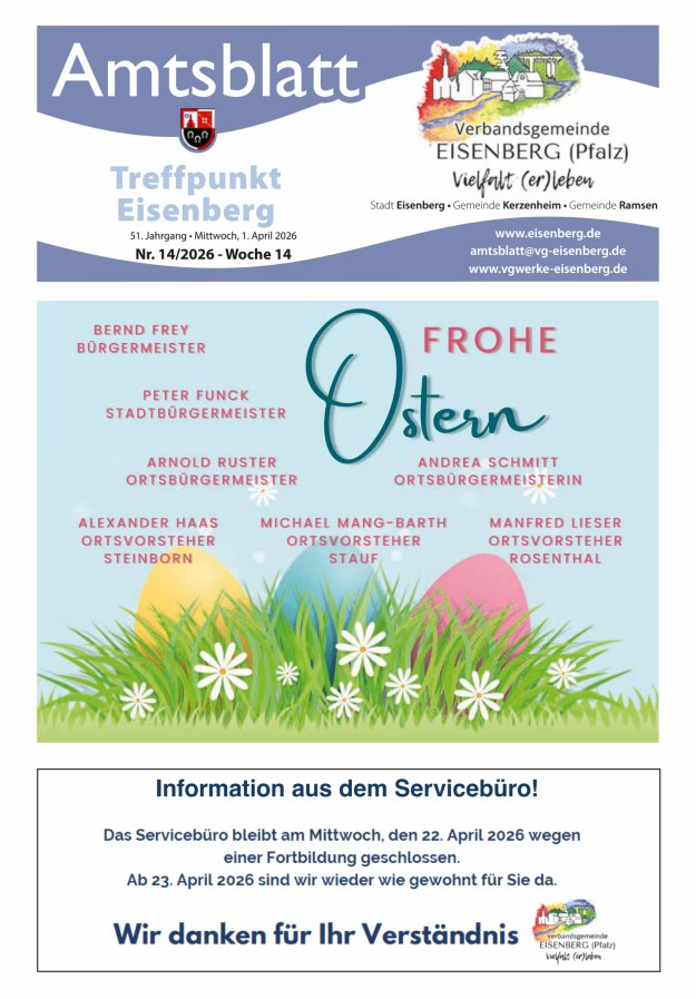 Treffpunkt Eisenberg Titelblatt 14/2026