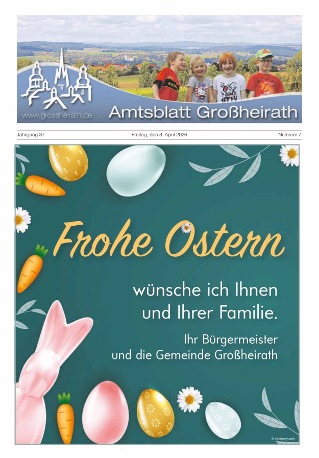 Amtsblatt Großheirath Titelblatt 07/2026
