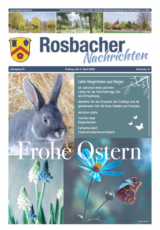 Rosbacher Nachrichten Titelblatt 14/2026