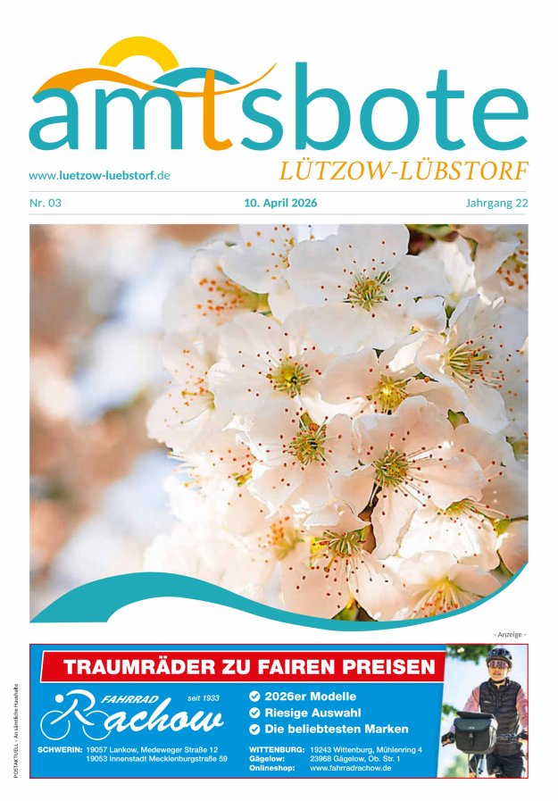 Amtsbote Lützow-Lübstorf Titelblatt 03/2026