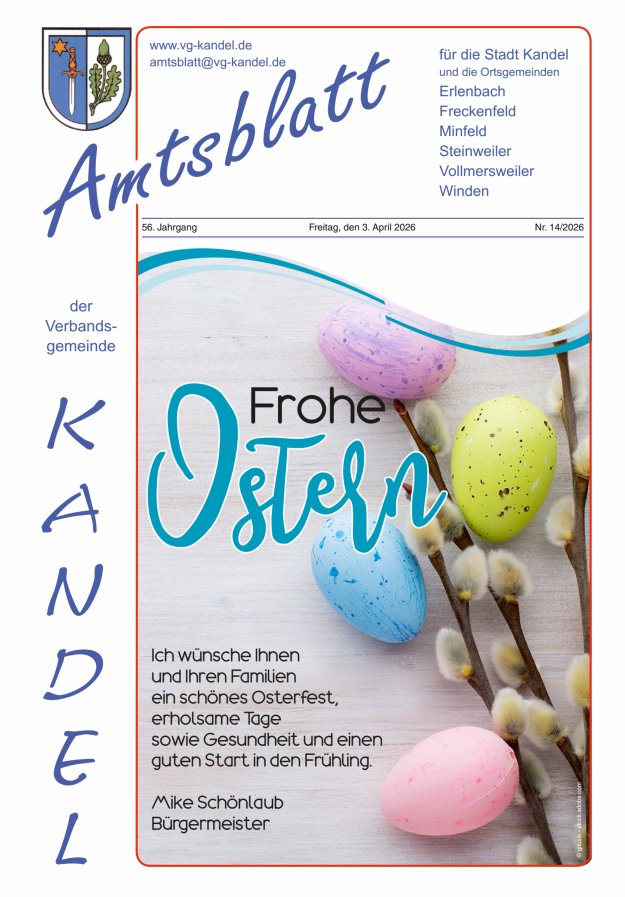 Amtsblatt VG Kandel Titelblatt 14/2026