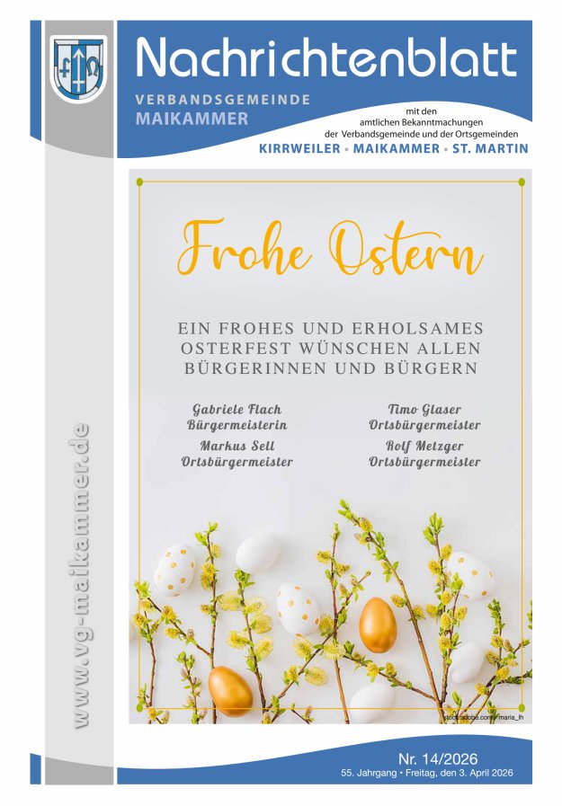 Nachrichtenblatt VG Maikammer Titelblatt 14/2026