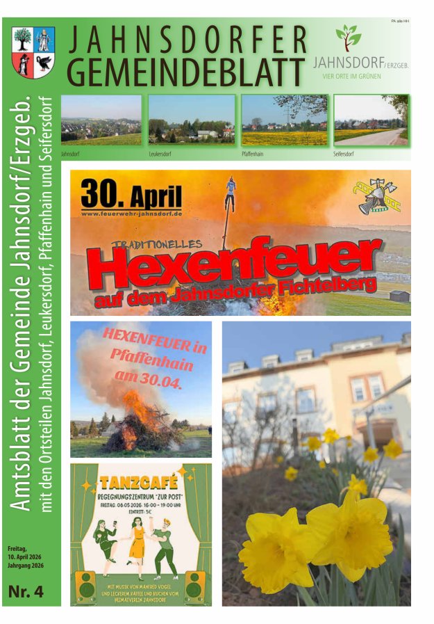 Jahnsdorfer Gemeindeblatt Titelblatt 04/2026