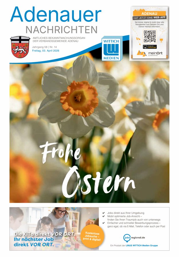 Adenauer Nachrichten Titelblatt 14/2026