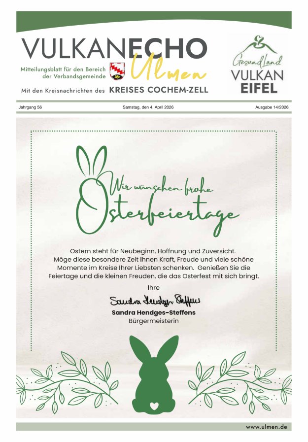 Vulkan Echo VG Ulmen Titelblatt 14/2026