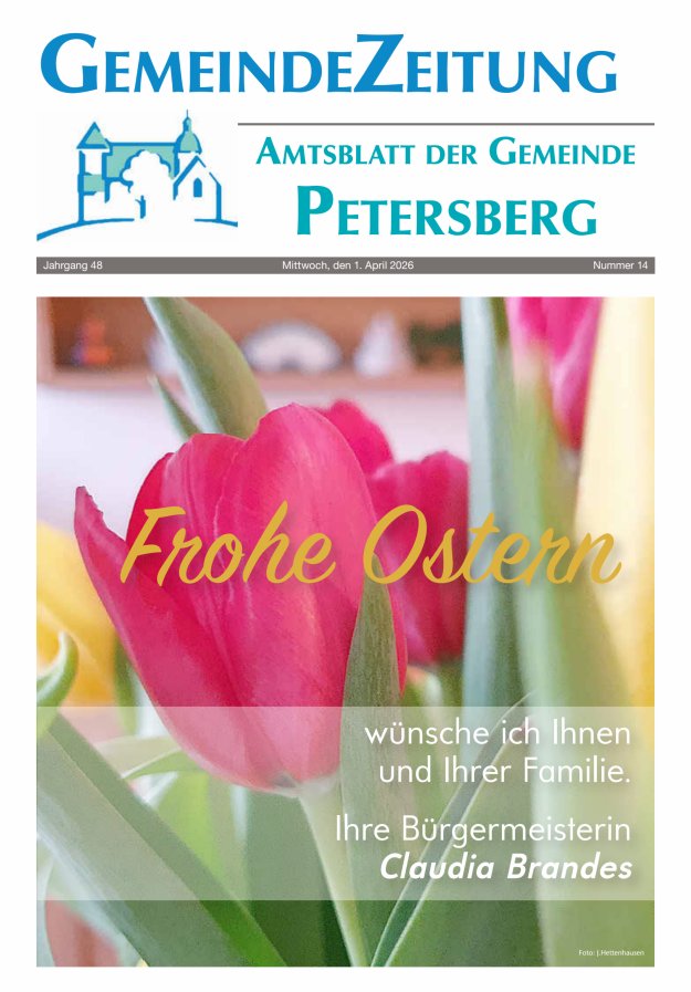Amtsblatt Blickpunkt Petersberg Titelblatt 14/2026