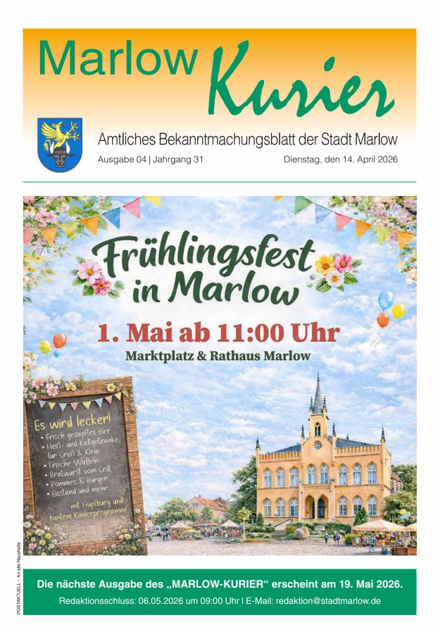 Marlow-Kurier Titelblatt 04/2026