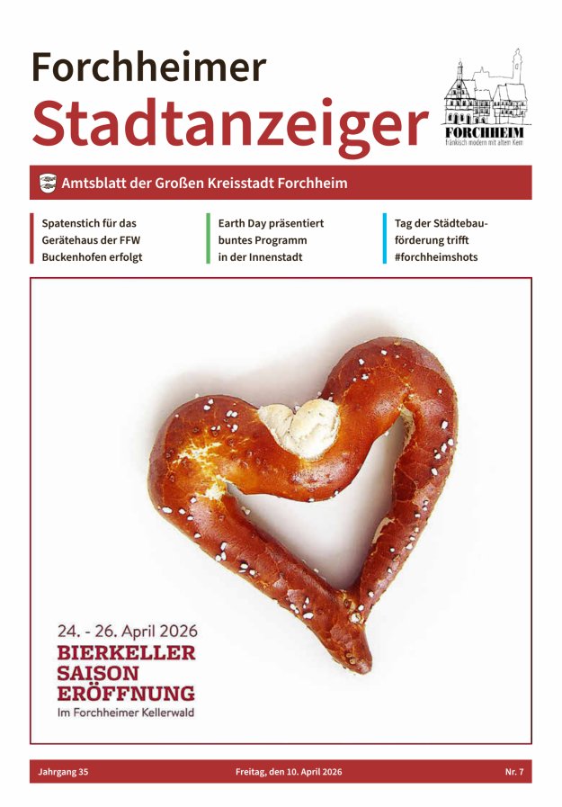 Forchheimer Stadtanzeiger Titelblatt 07/2026