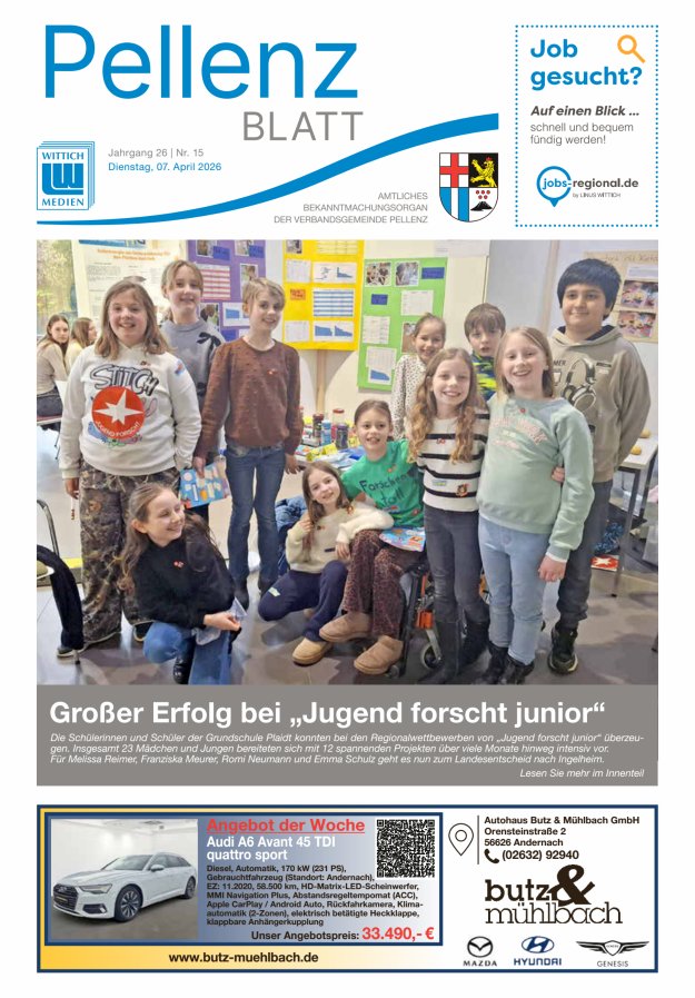 Pellenzblatt Titelblatt 15/2026