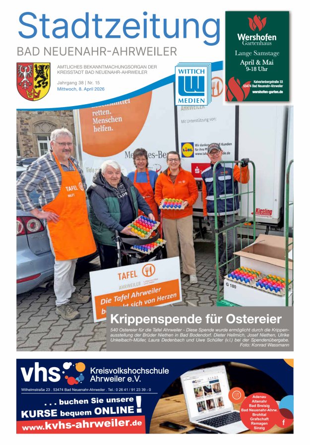 Stadtzeitung Bad Neuenahr-Ahrweiler Titelblatt 15/2026