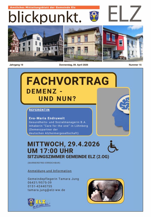 Blickpunkt Elz Titelblatt 15/2026