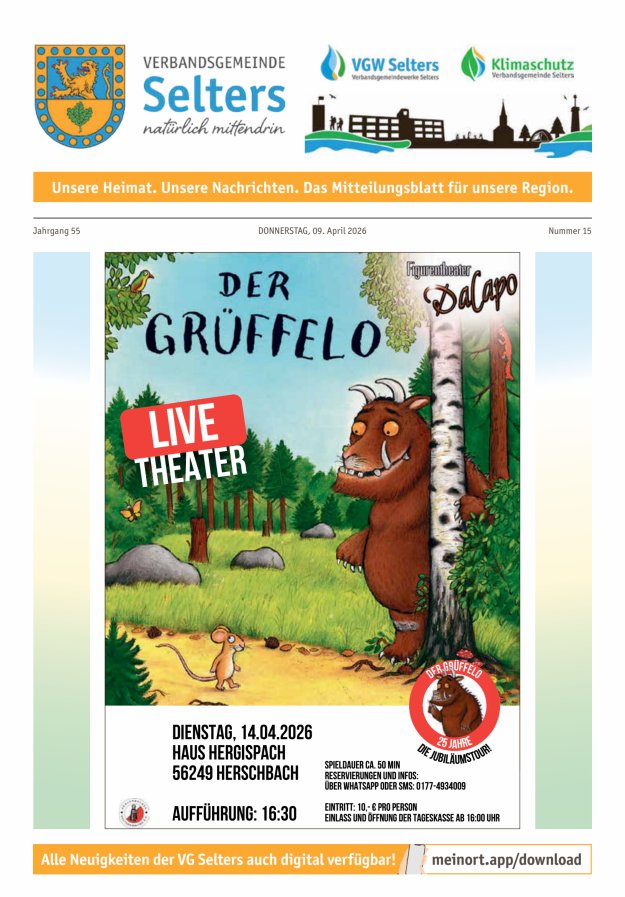 Unsere Verbandsgemeinde Selters Ww Titelblatt 15/2026