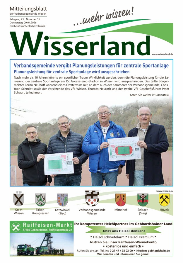 Mitteilungsblatt Wissen - Wisserland...mehr wissen! Titelblatt 15/2026