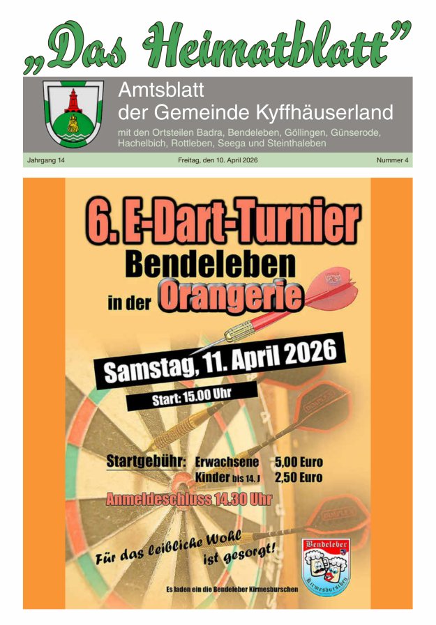 Das Heimatblatt Titelblatt 04/2026