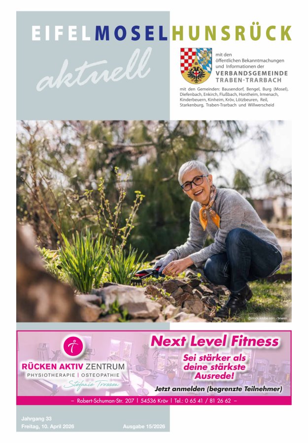Eifel-Mosel-Hunsrück aktuell VG Traben-Trarbach Titelblatt 15/2026