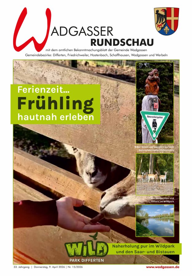 Wadgasser Rundschau Titelblatt 15/2026