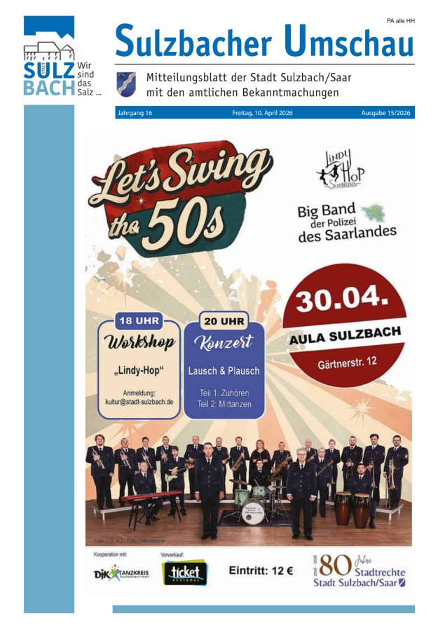 Sulzbacher Umschau Titelblatt 15/2026