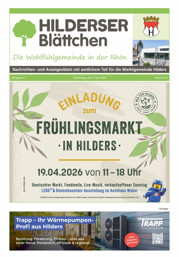 Hilderser Blättchen Titelblatt 15/2026