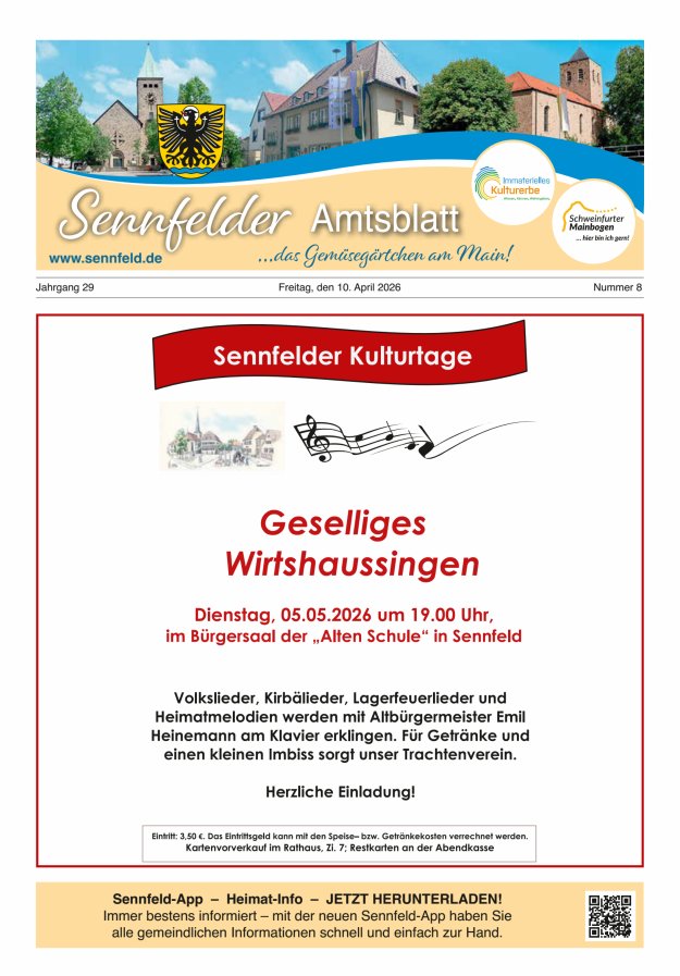 Sennfelder Amtsblatt Titelblatt 08/2026