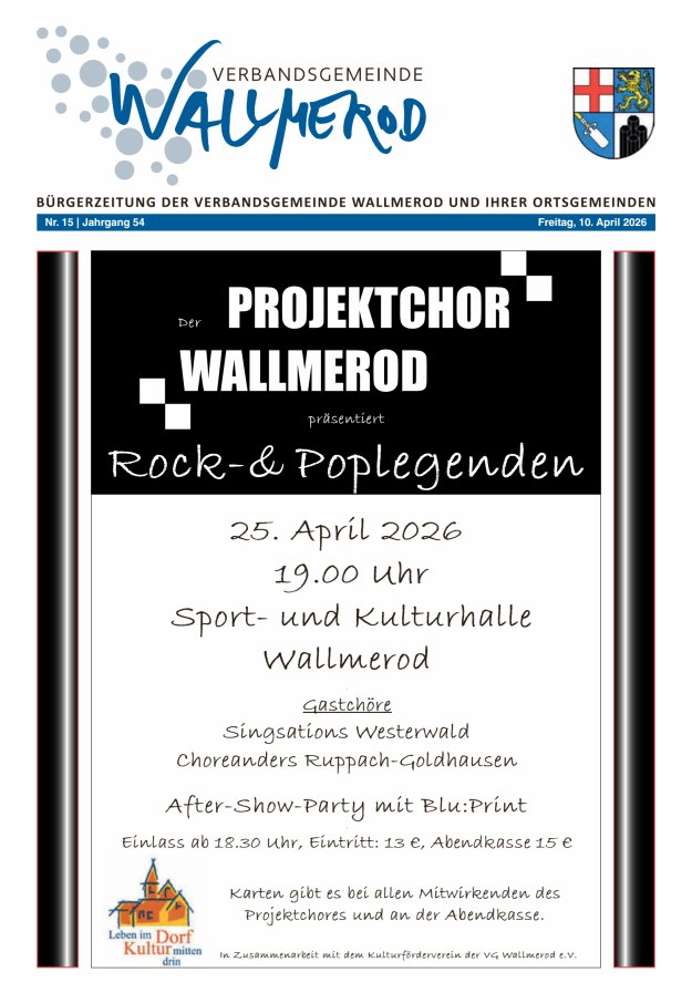 Wir über uns - Verbandsgemeinde Wallmerod Titelblatt 15/2026