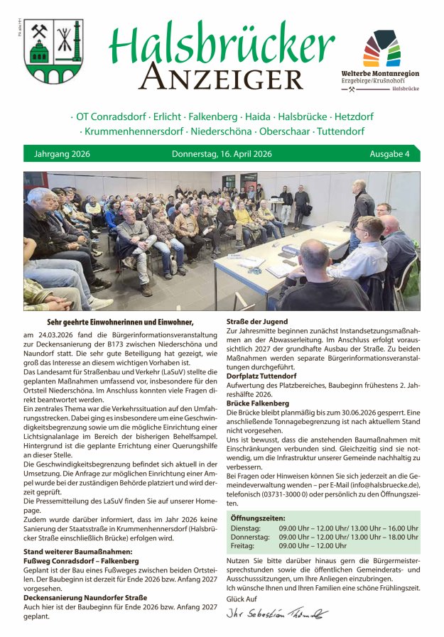 Halsbrücker Anzeiger Titelblatt 04/2026