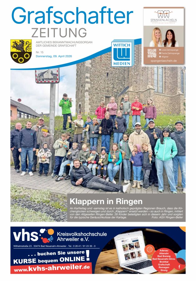 Grafschafter Zeitung Titelblatt 15/2026