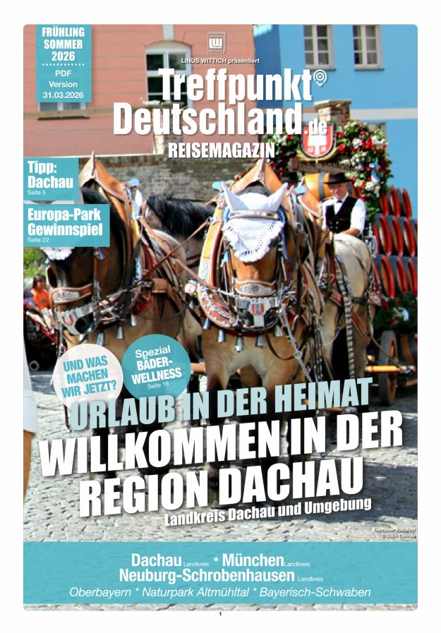 TreffpunktDeutschland Region Dachau Reisemagazin Titelblatt 05/2026