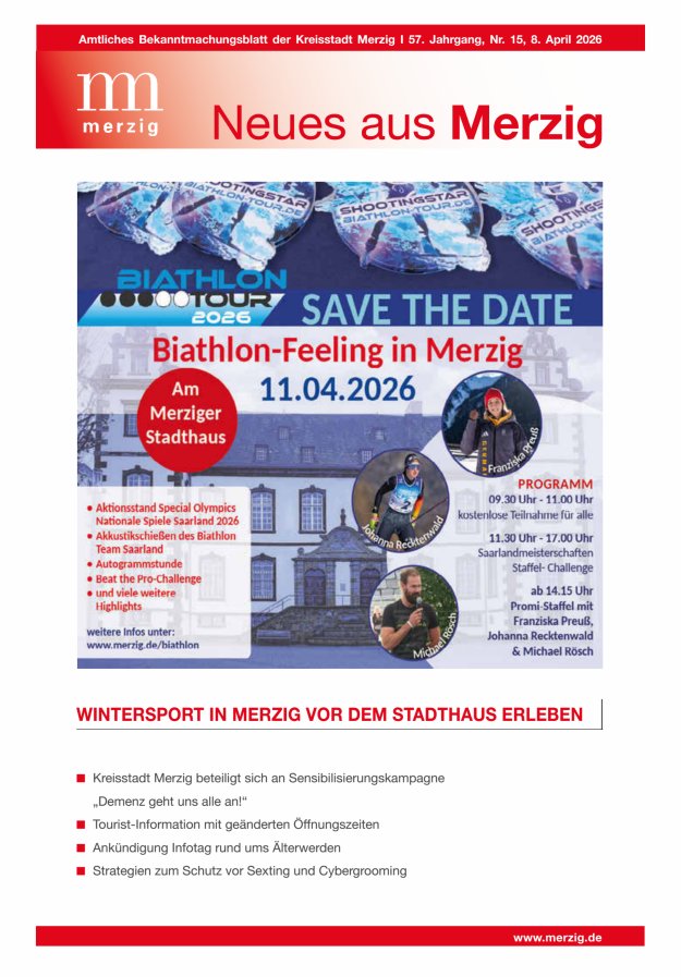 Neues aus Merzig Titelblatt 15/2026