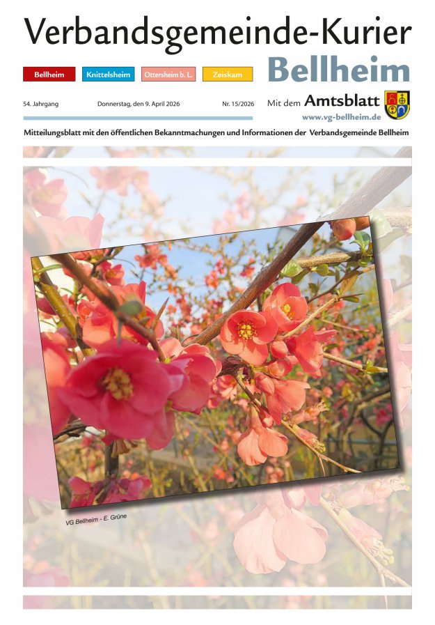 Verbandsgemeinde-Kurier Bellheim Titelblatt 15/2026