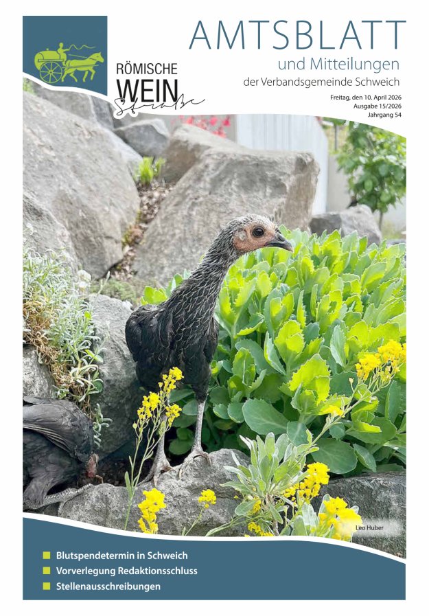 Amtsblatt VG Schweich Titelblatt 15/2026