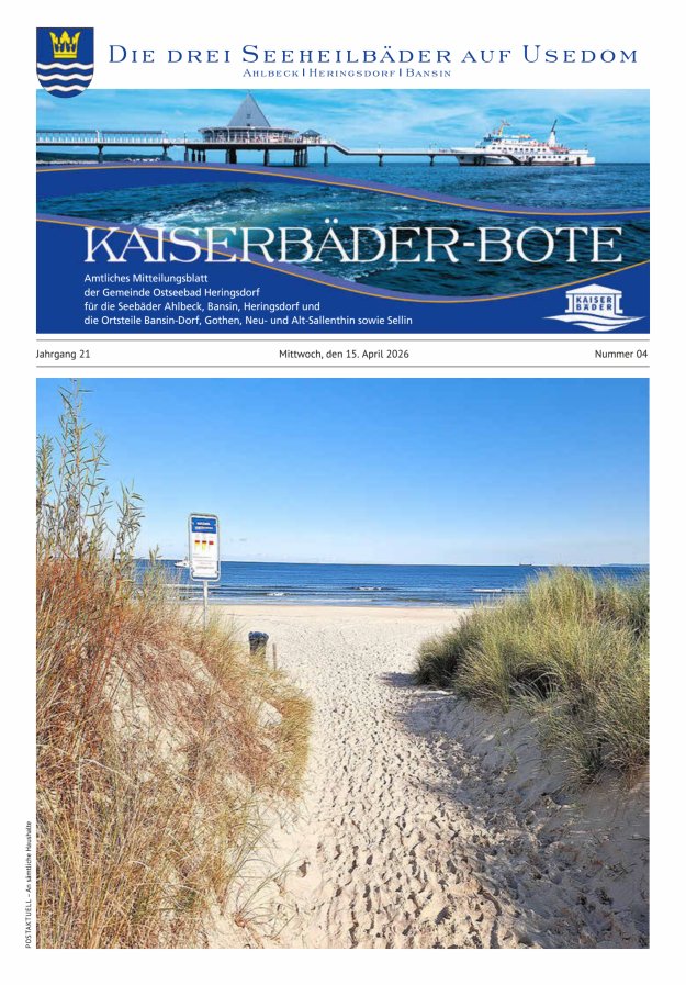 KAISERBÄDER-BOTE Titelblatt 04/2026