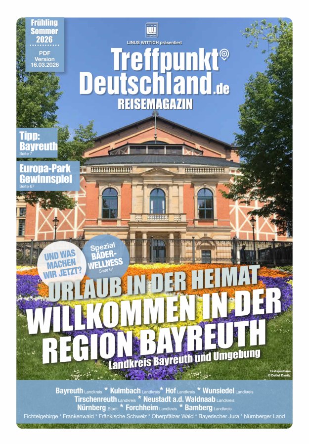 TreffpunktDeutschland Region Bayreuth Reisemagazin Titelblatt 07/2026