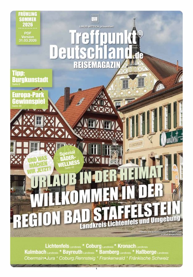TreffpunktDeutschland Region Bad Staffelstein Reisemagazin Titelblatt 07/2026