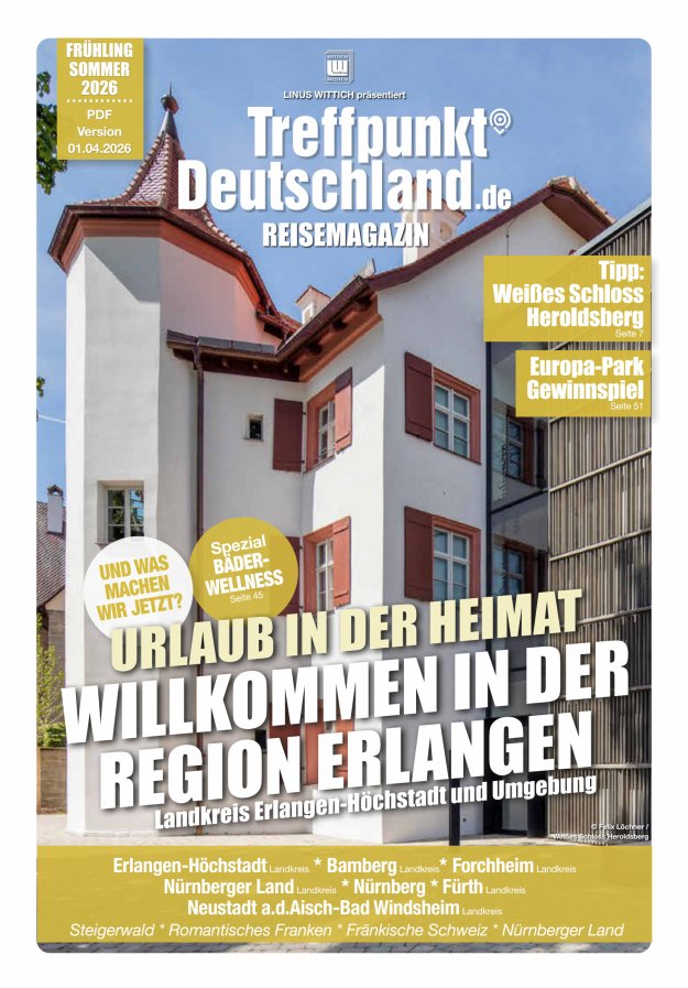 TreffpunktDeutschland Region Erlangen Reisemagazin Titelblatt 07/2026