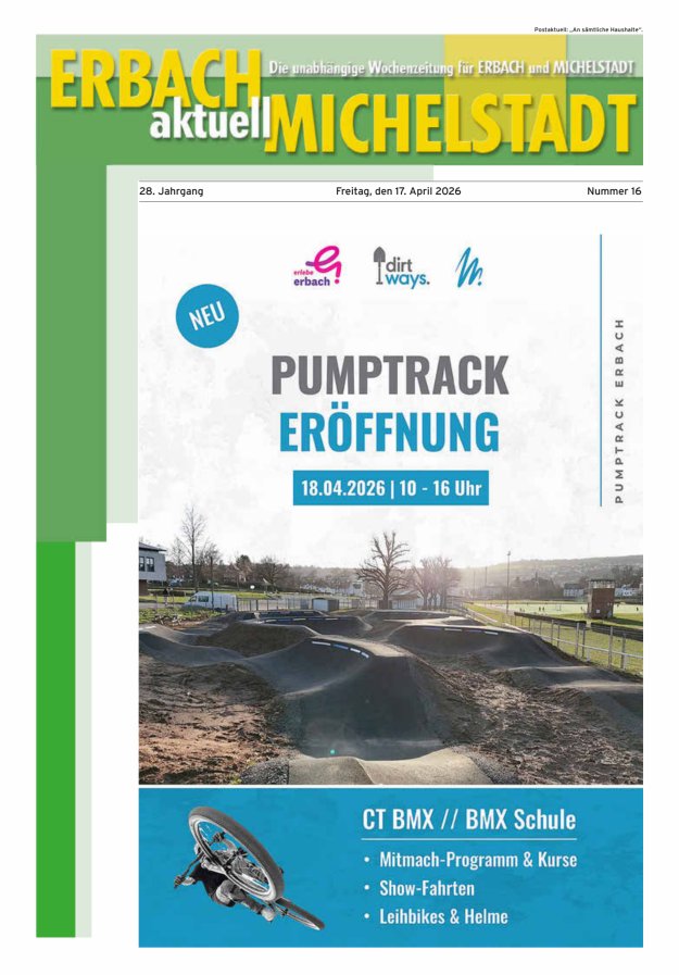 Erbach-Michelstadt aktuell Titelblatt 16/2026