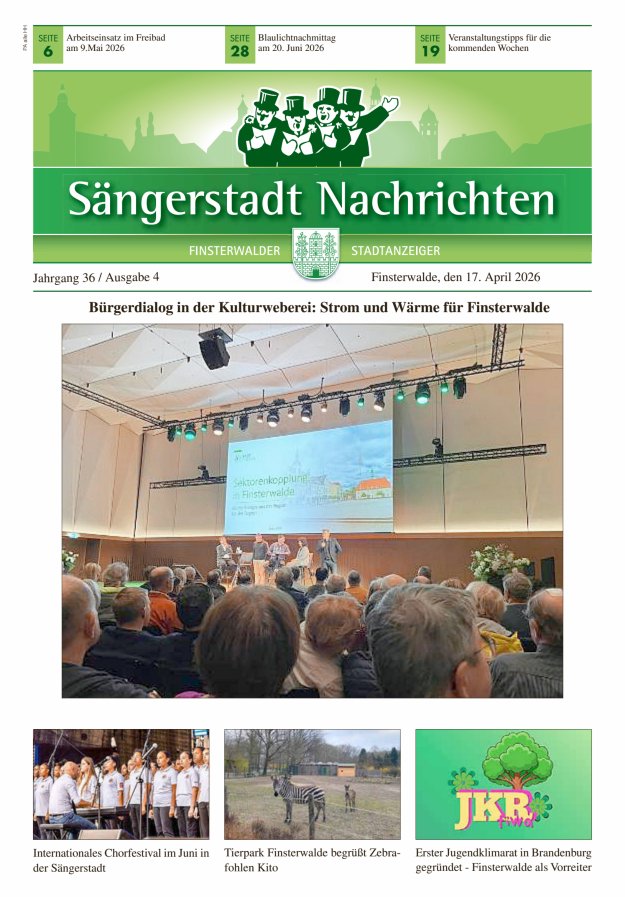 Sängerstadt Nachrichten  Titelblatt 04/2026