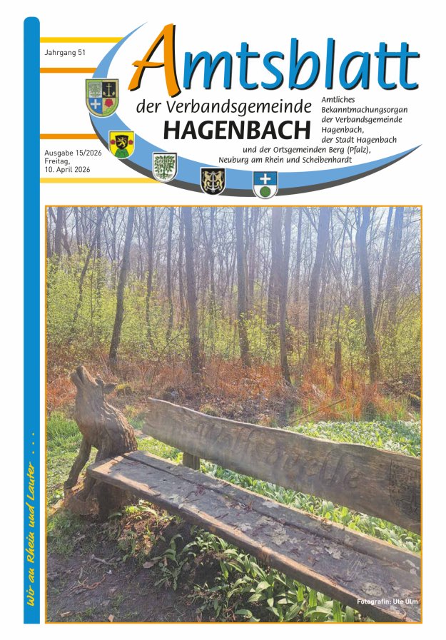 Amtsblatt der VG Hagenbach Titelblatt 15/2026