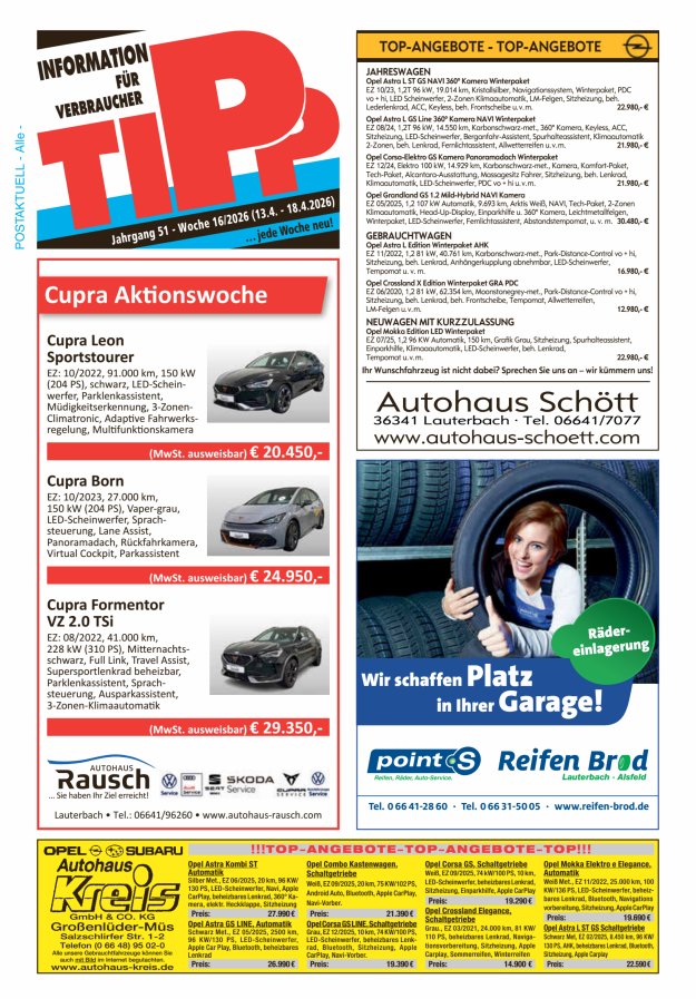 Tipp Vogelsberg Titelblatt 16/2026