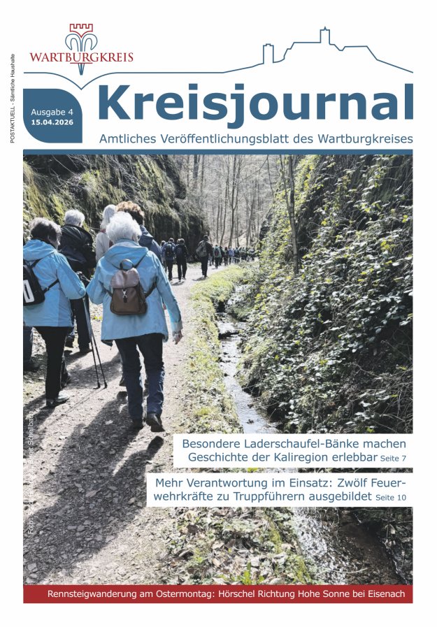Kreisjournal - Amtliches Veröffentlichungsblatt des Wartburgkreises Titelblatt 04/2026
